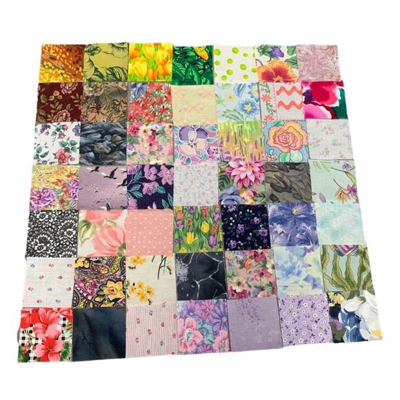 196 Precut 2” Cotton Squares Quilting Fabric - Picture 1 of 3